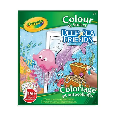 Livre de coloriage et d'autocollants Deep Sea Friends