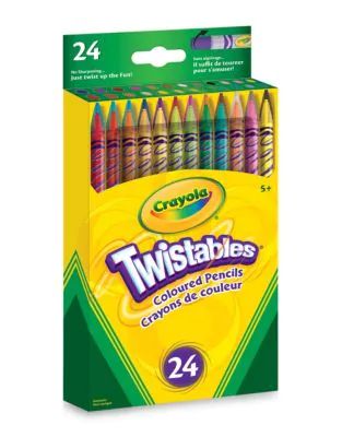 24-Pack Twistable Coloured Pencils