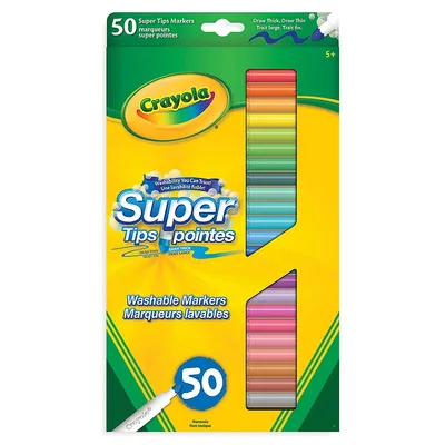 50-Piece Washable Super Tips Markers