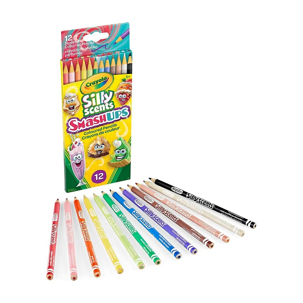 Silly Scents12-Piece Scented Coloured Pencil Set