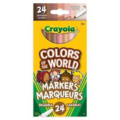Colours Of The World 24-Piece Fine Line Markers