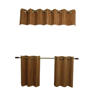Ensemble de deux panneaux en bambou à œillets, 61 cm