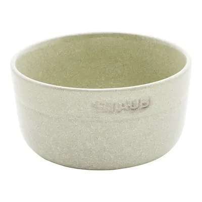 Dining Line 4-piece Ceramic Round Bowl Set, White Truffle