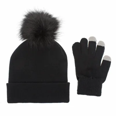 Ladies Glove And Hat Set