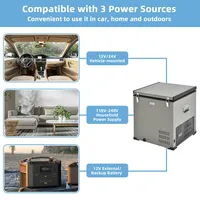 68 Quart Car Refrigerator 12v Portable Car Freezer Fridge W/dc & Ac Adapter
