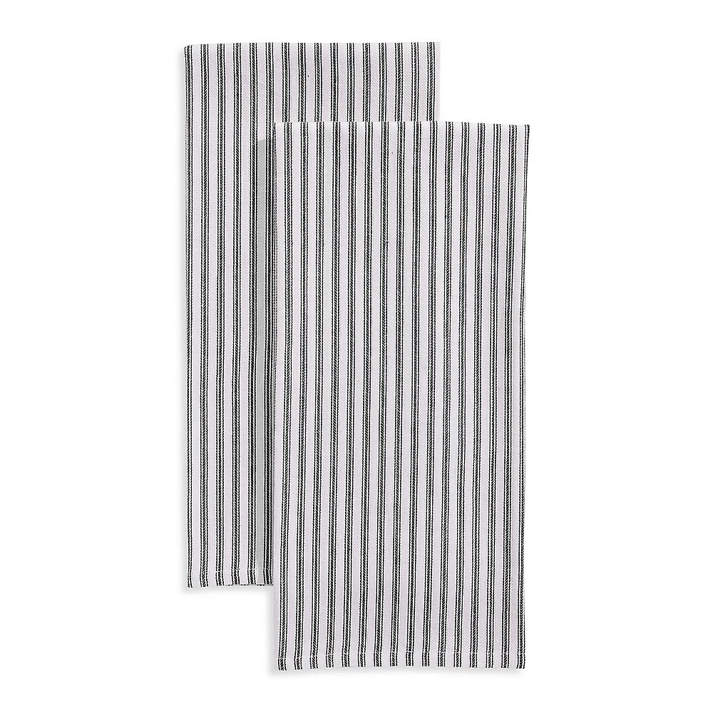 Striped Cotton Tea Towel 2-Piece Set