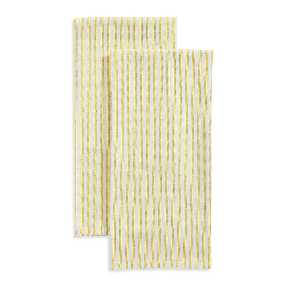 Striped Cotton Tea Towel 2-Piece Set