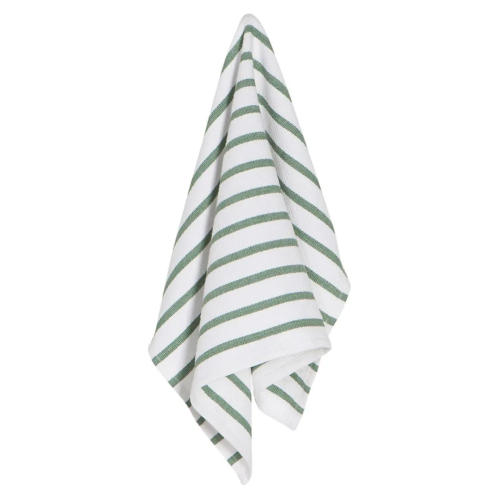 Elm Basketweave Striped Dishtowel