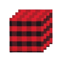 Red Buffalo Check Second Spin 4-Piece Napkin Set