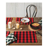 Ensemble de 4 napperons Red Buffalo Check Second Spin