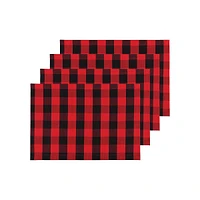 Ensemble de 4 napperons Red Buffalo Check Second Spin
