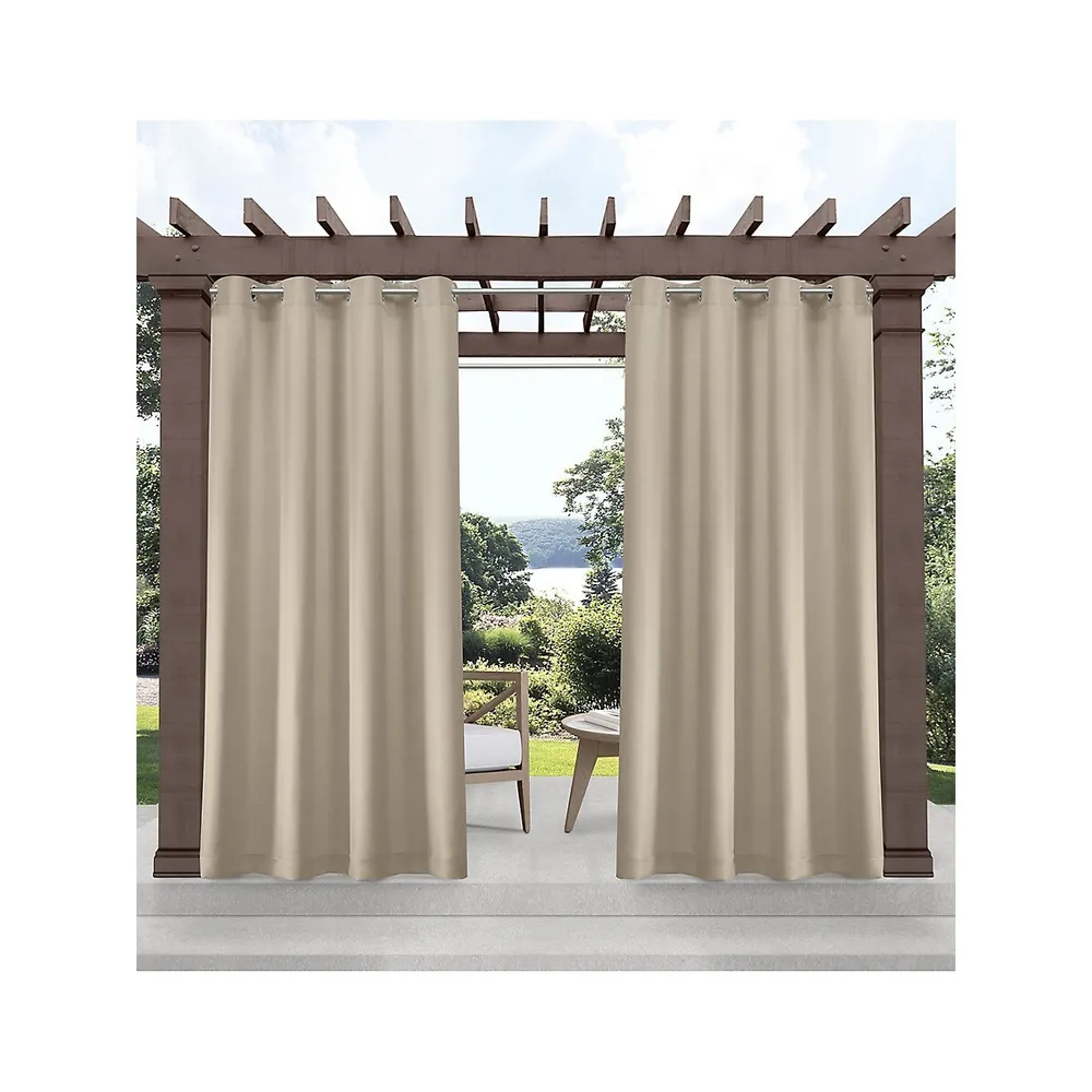 In-Out Solid GT 2-Piece Cabana Light-Filtering Curtain Panels - 84-Inch