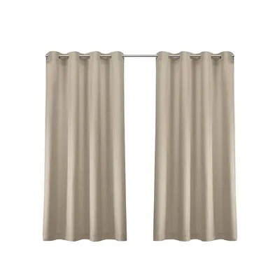 Indoor/Outdoor Solid GT Cabana Light-Filtering Curtain Panels - 96-Inch