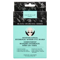 6 paires de masques hydrogel sous les yeux au charbon détoxifiant