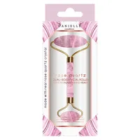 Masseur facial en cristal de quartz rose à deux côtés