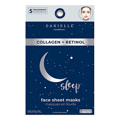 Masque en feuille pour la peau fatiguée, paquet de cinq