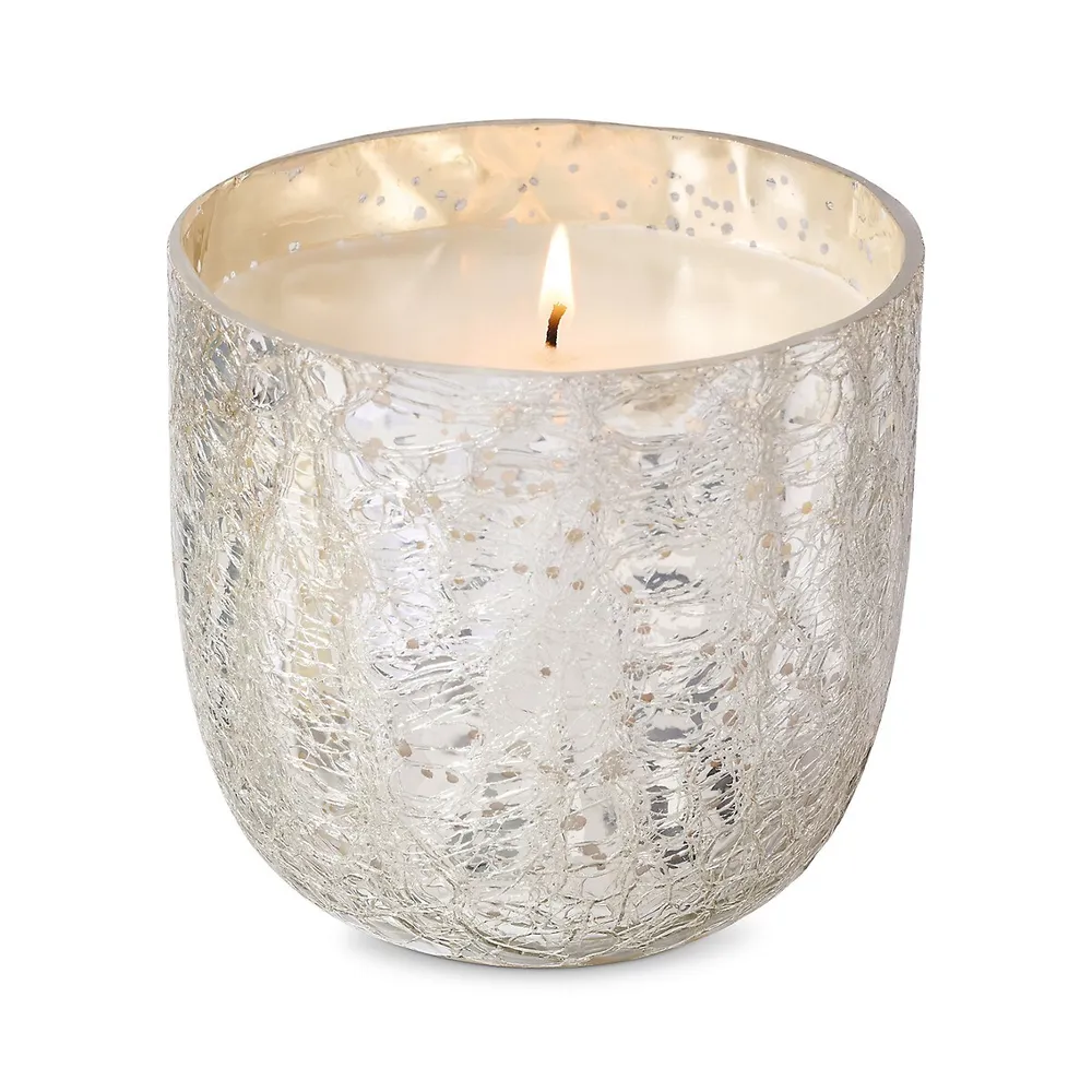North Sky Large Boxed Crackle Glass Candle