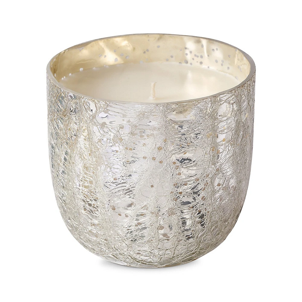 North Sky Large Boxed Crackle Glass Candle