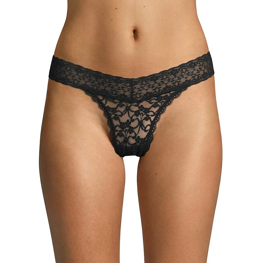 Tanga en dentelle extensible