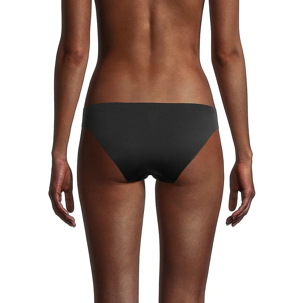 Culotte bikini en microfibre à bords contrecollés