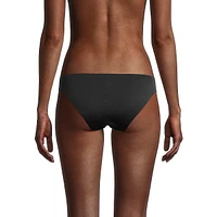 Culotte bikini en microfibre à bords contrecollés