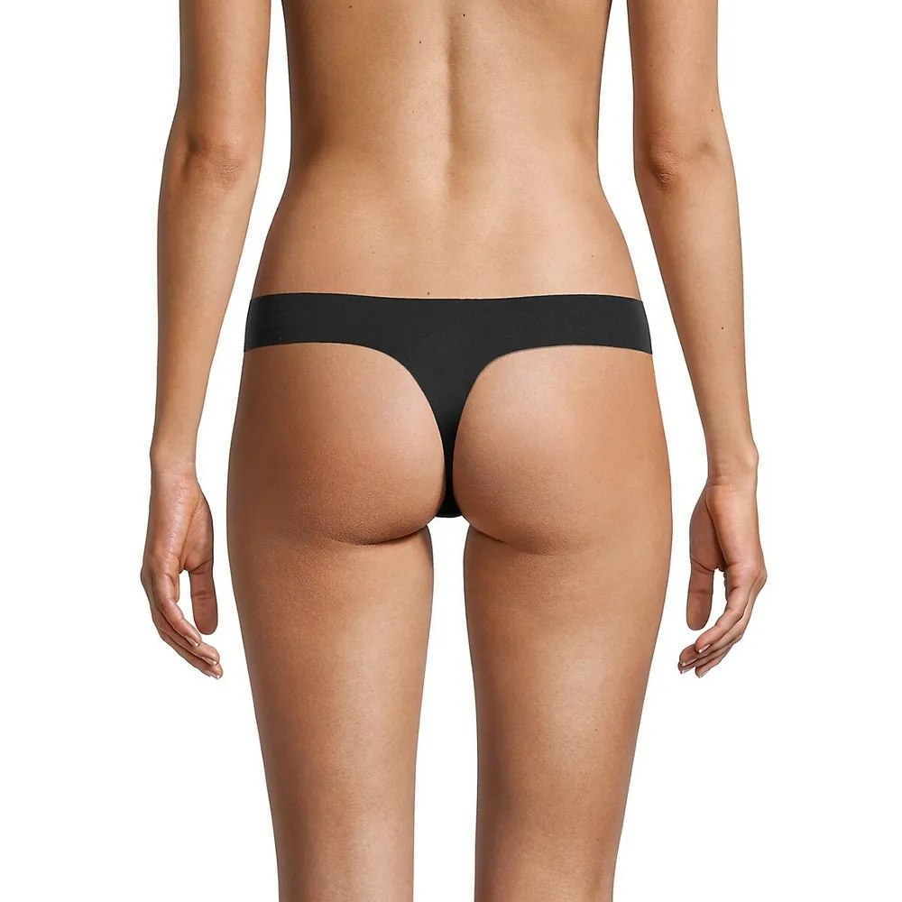 Bonded-Edge Microfiber Thong