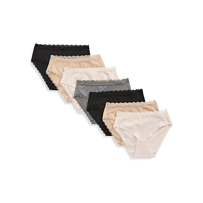 7-Pack Lace-Trim Hipster Briefs