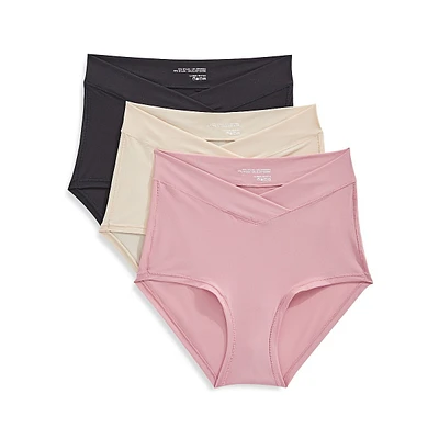 3-Pack Crossover-Waistband Full Briefs