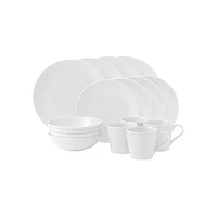Gordon Ramsay x Royal Doulton Maze 16-Piece White Dinnerware Set