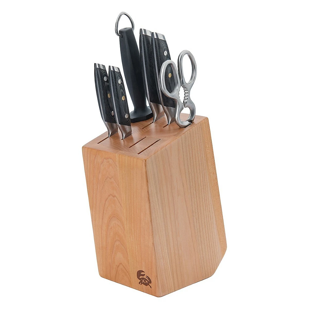 7-Piece Damascus Knife Block Set