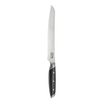 Couteau à pain en acier damassé, 23 cm