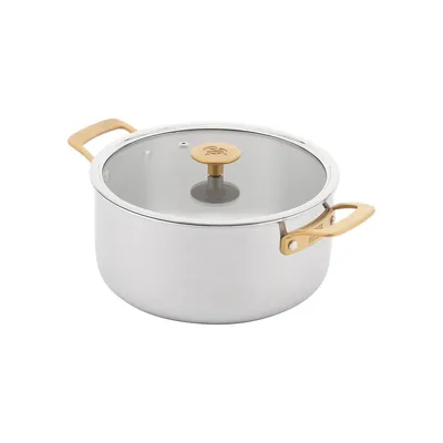 Tri-Ply Stainless Steel 4.75L Dutch Oven with Lid