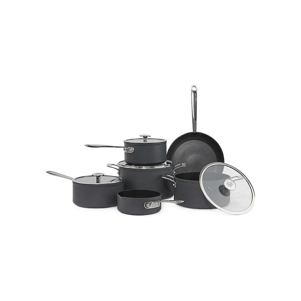 Batterie de cuisine antiadhésive en aluminium forgé, ensemble 10 pièces