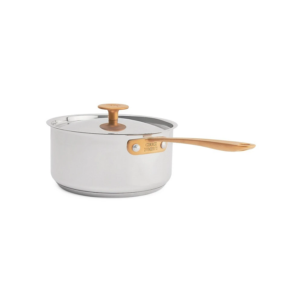 1-Ply Stainless Steel 2.75 L Saucepan With Lid