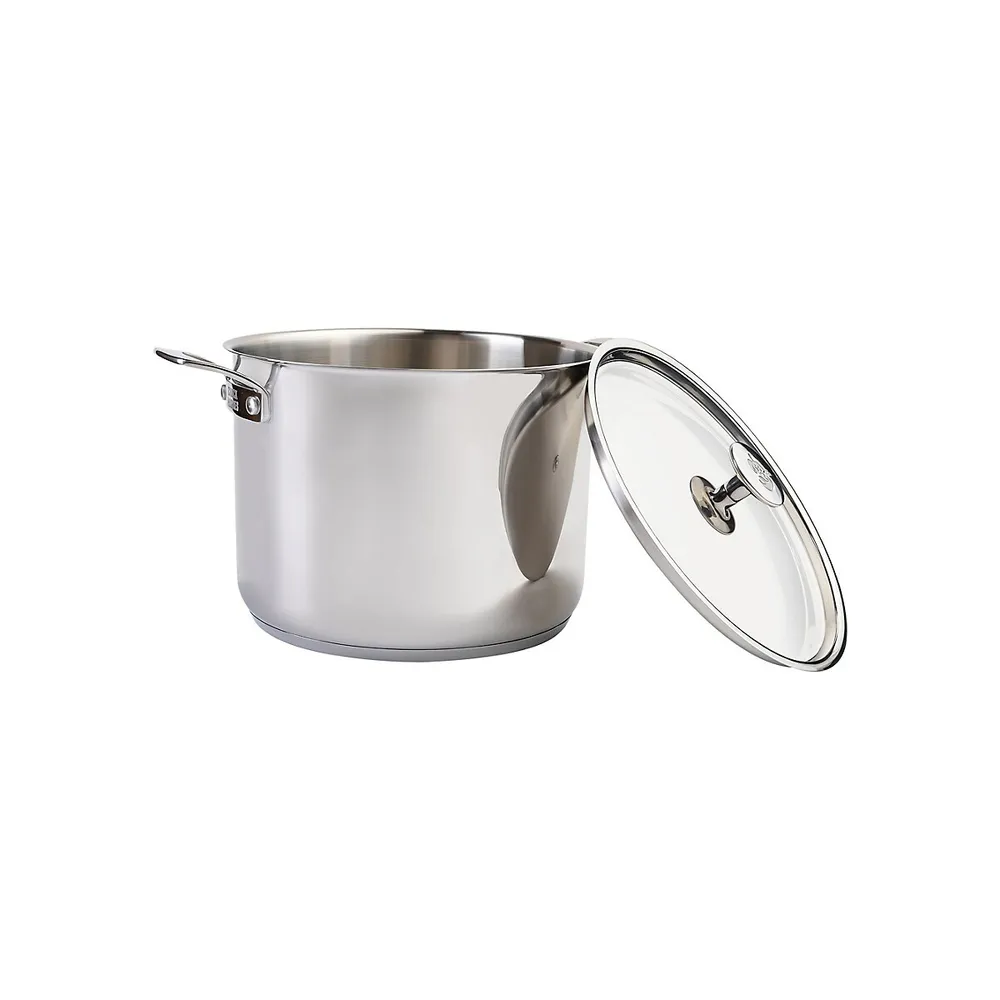 10-Piece 1-Ply Stainless Steel Cookware Set