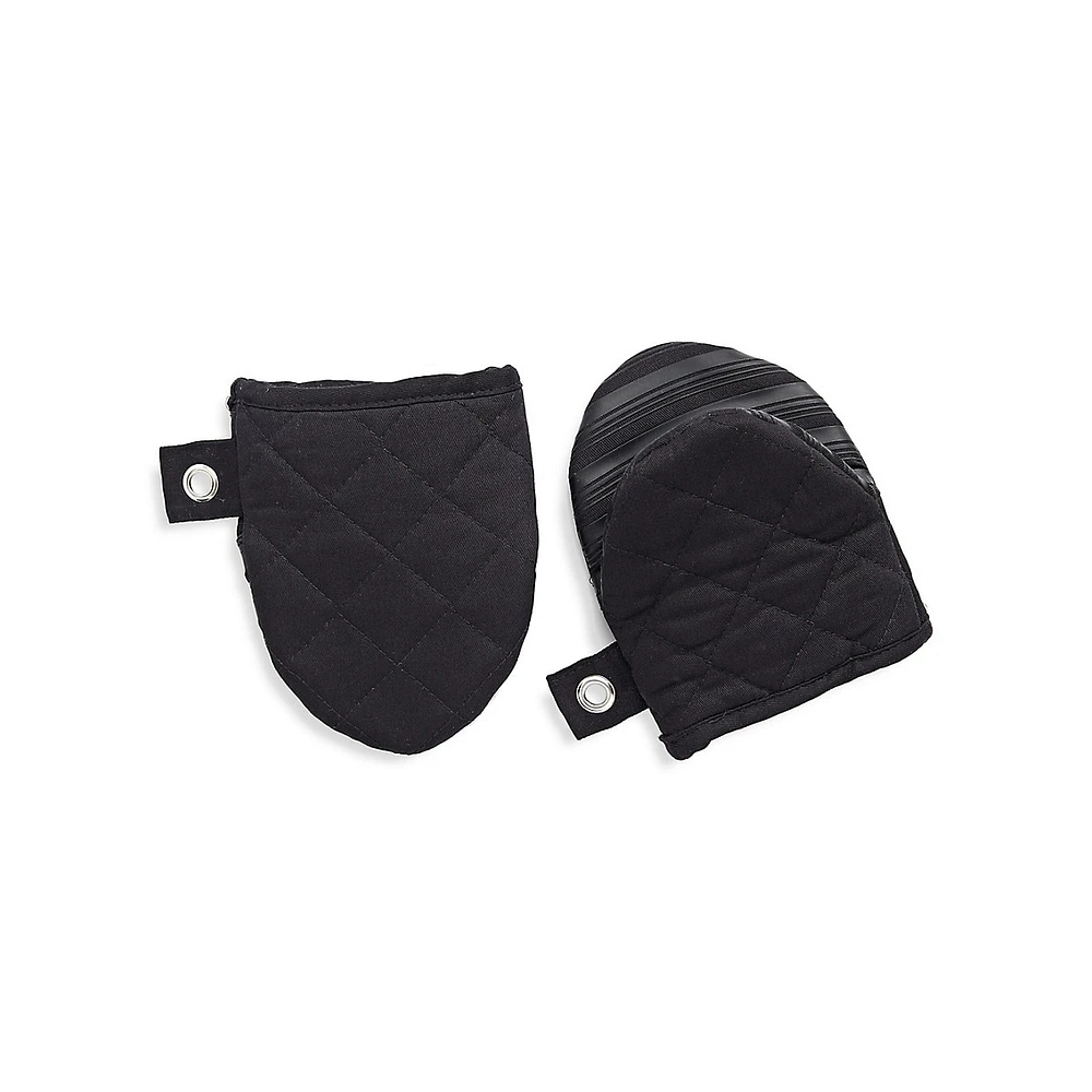 Classic Kitchen 2-Piece Mini Mitts With Silicone Dip