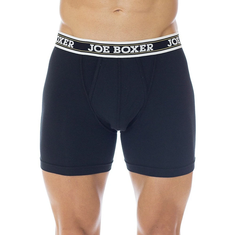 Joe Boxer 3-Pack Classic-Fit Cotton Boxer Briefs