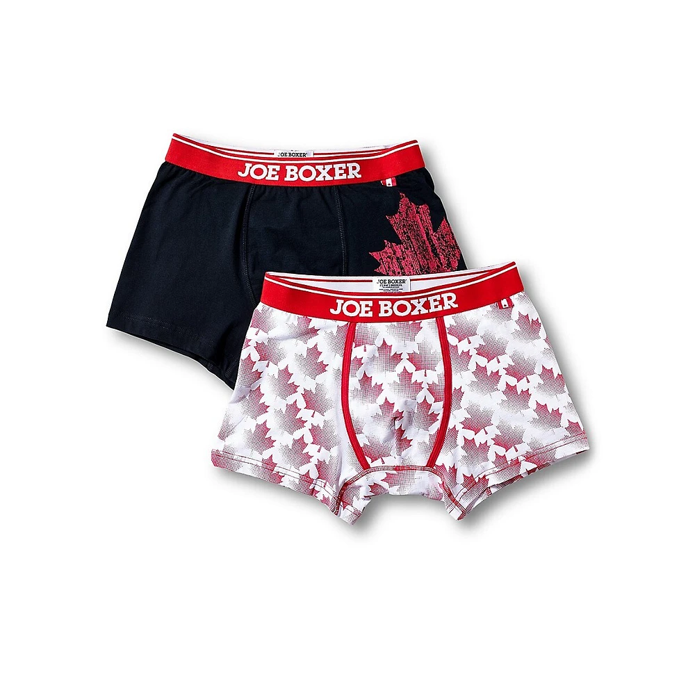 2-Pack Patterned Woven Boxers – George Richards