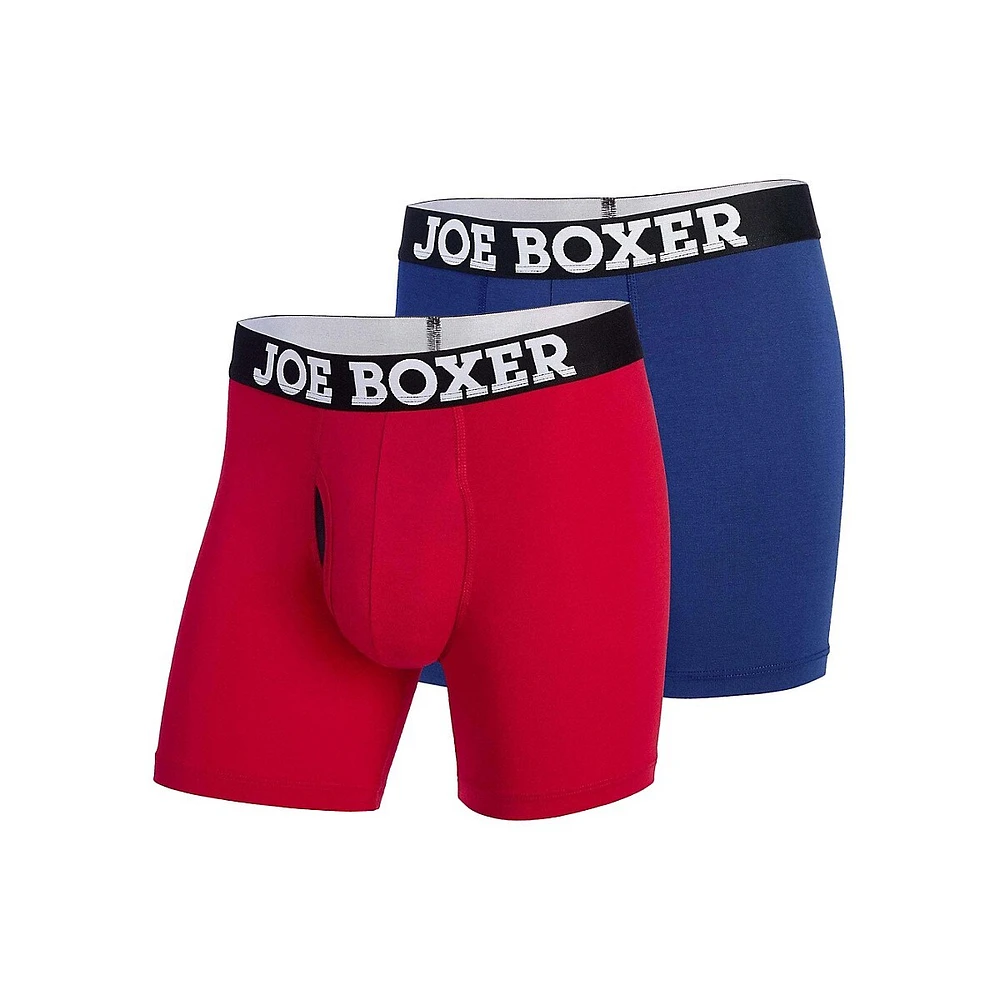 Joe Boxer Canada-Print Junk Drawer Boxer Briefs 2-Pack