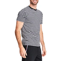 Black Striped Crewneck T-Shirt