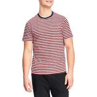 Black Striped Crewneck T-Shirt