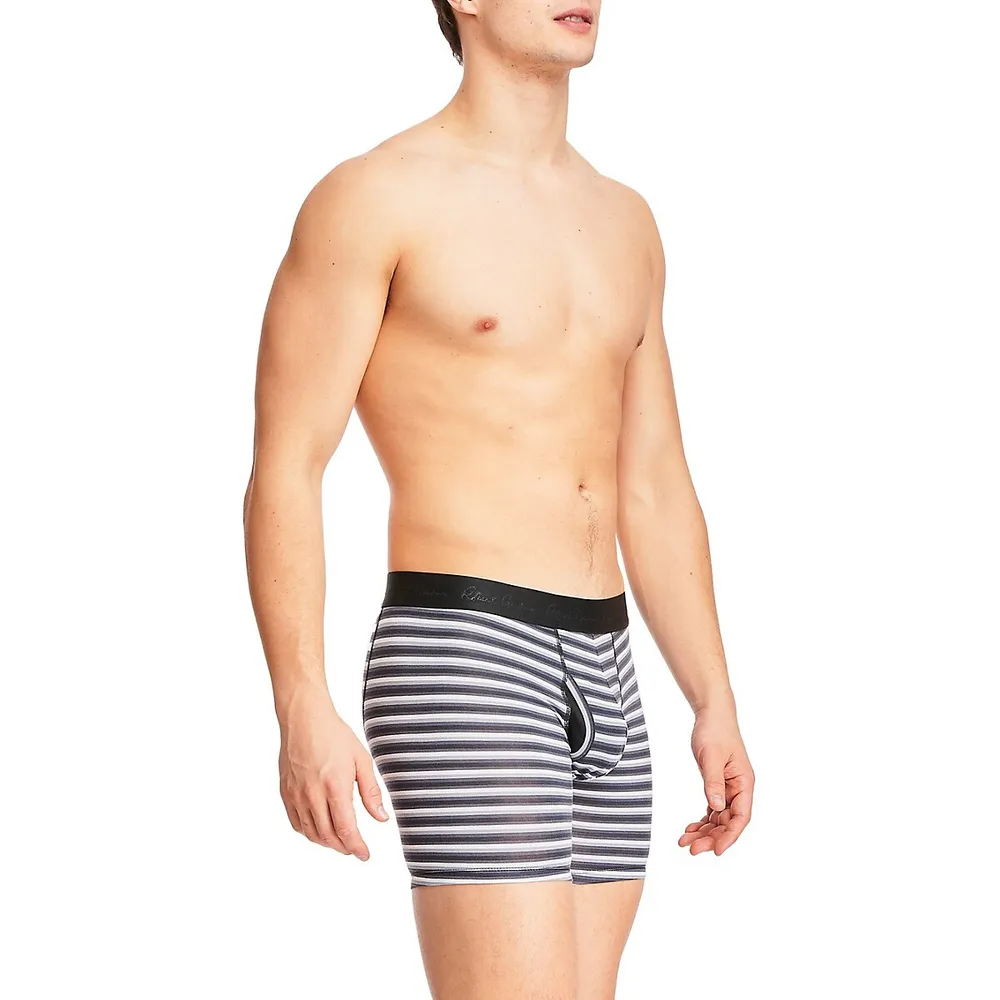 Striped Form-Fitting Boxer Briefs