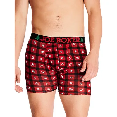 Plaid Christmas Boxer Briefs