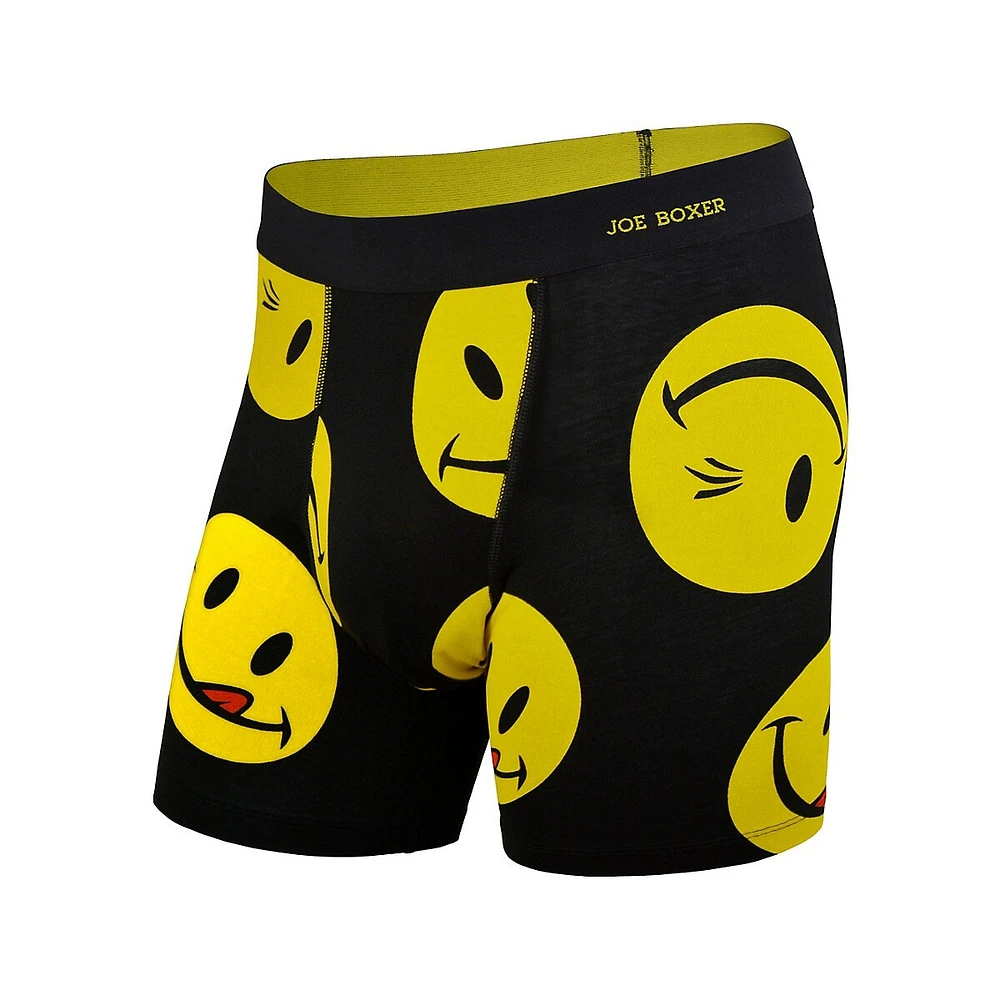 Multi Emoji-Print Boxer Briefs