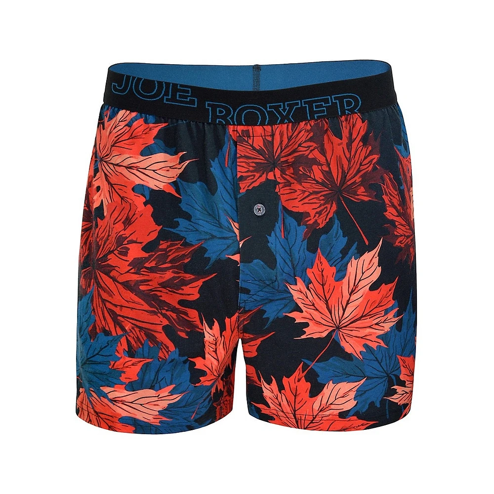 Leaf-Print Boxers