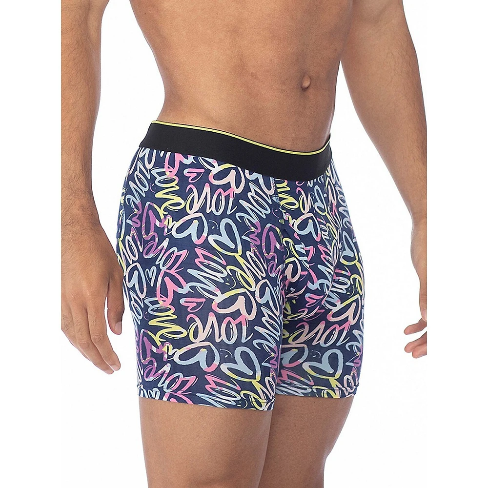 Graffiti Heart-Print Boxer Briefs