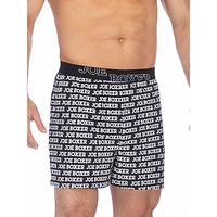 Logo Lettered-Print Organic Cotton Boxer Briefs