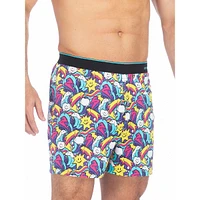 Cloud Starburst-Print Organic Cotton Boxer Briefs