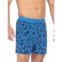 Smiley Face-Print Organic Cotton Boxer Briefs