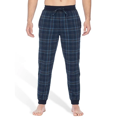 Modern-Fit Check Flannel Joggers